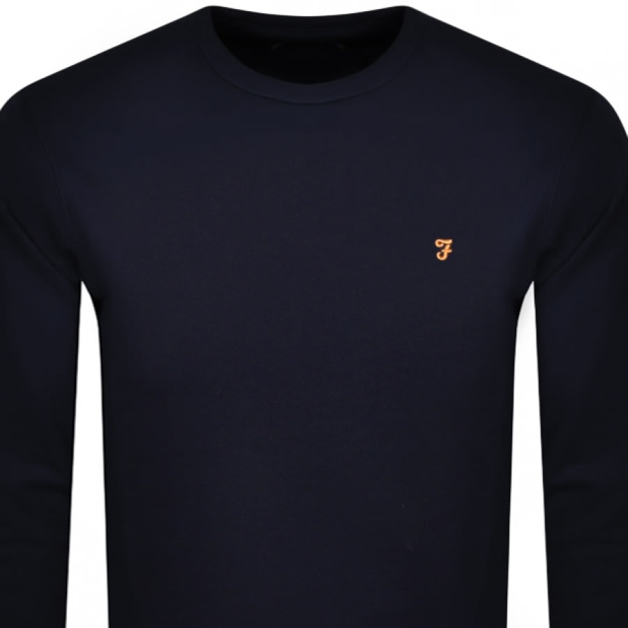 Image number 2 for Farah Vintage Tim Sweatshirt Navy
