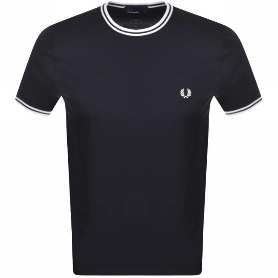 Image number 1 for Fred Perry Twin Tipped T Shirt Navy