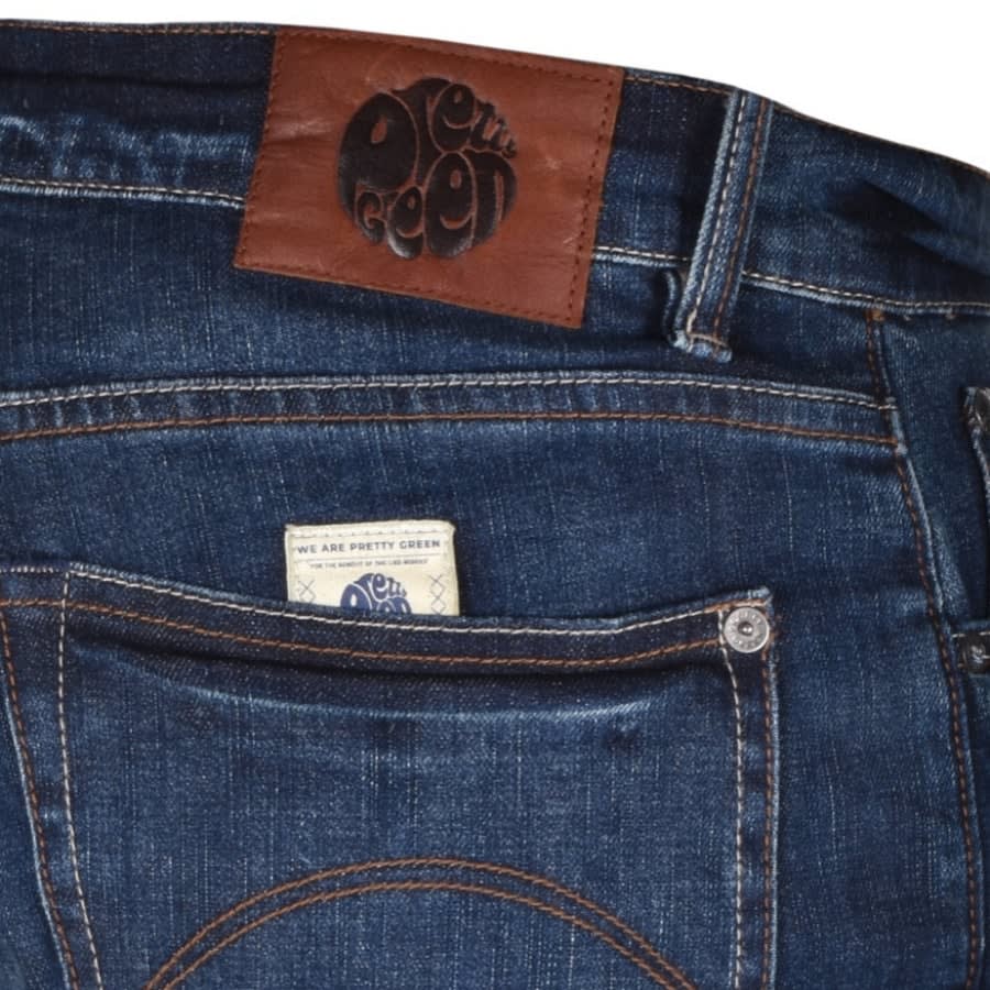 Image number 3 for Pretty Green Erwood Slim Fit Jeans Navy