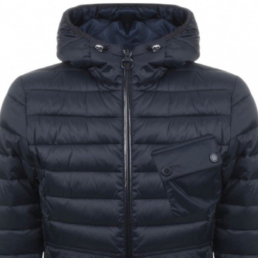 Image number 2 for Barbour International Quilted Ouston Jacket Navy