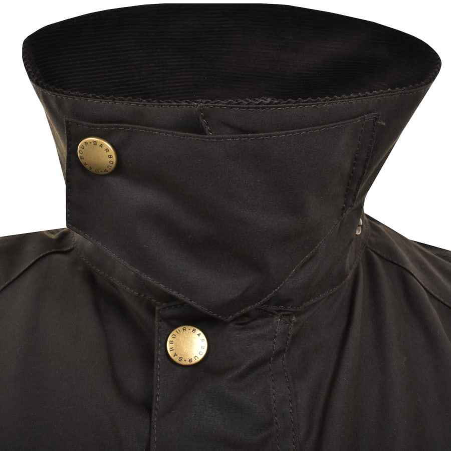 Image number 4 for Barbour Ashby Waxed Jacket Olive Green