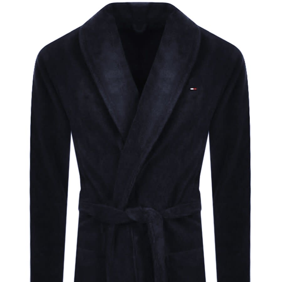 Image number 2 for Tommy Hilfiger Icon Bath Robe Navy