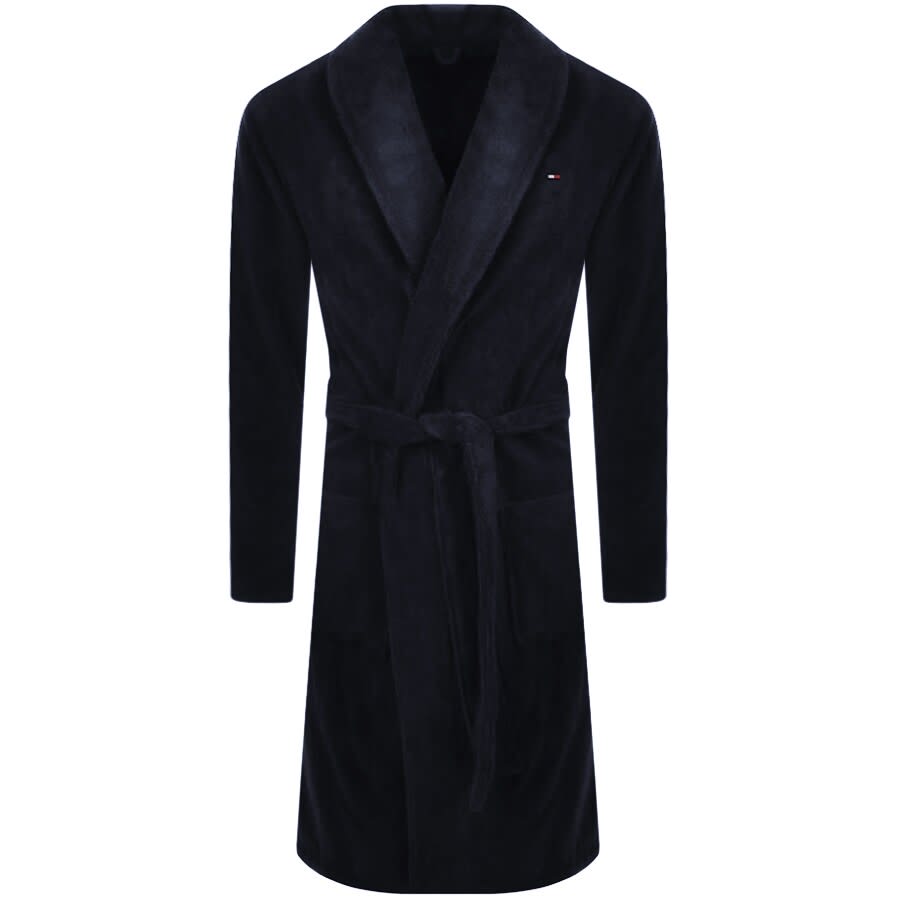 Image number 1 for Tommy Hilfiger Icon Bath Robe Navy