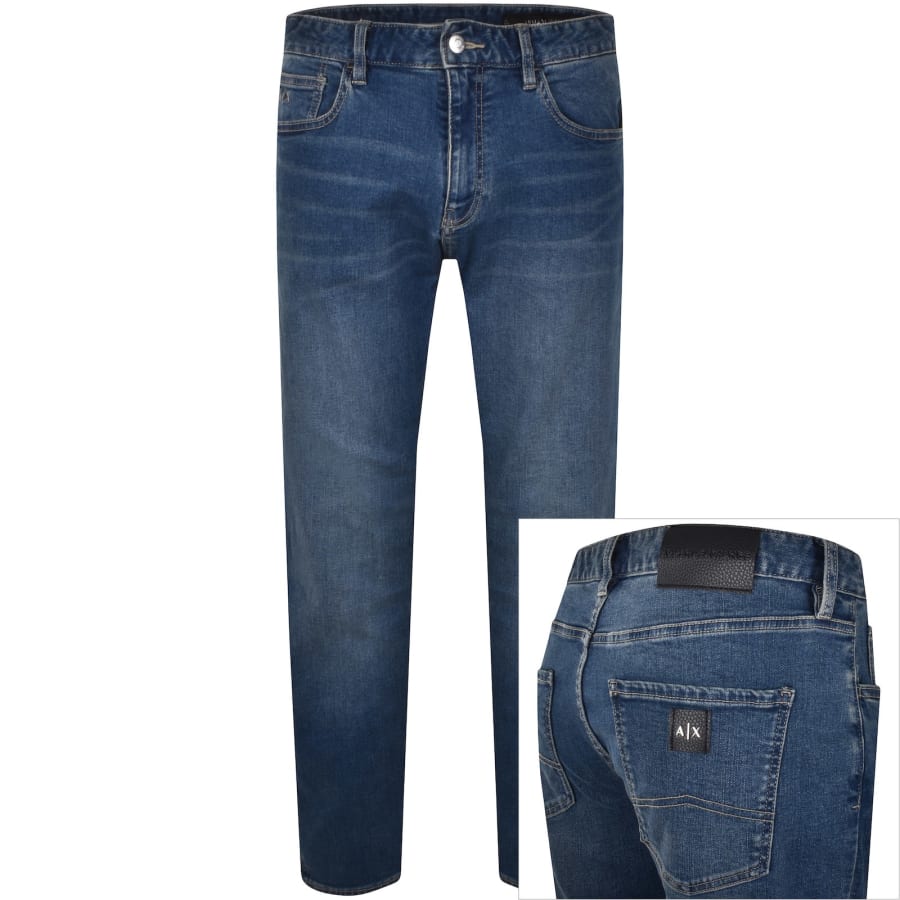 Image number 1 for Armani Exchange J13 Slim Fit Jeans Blue