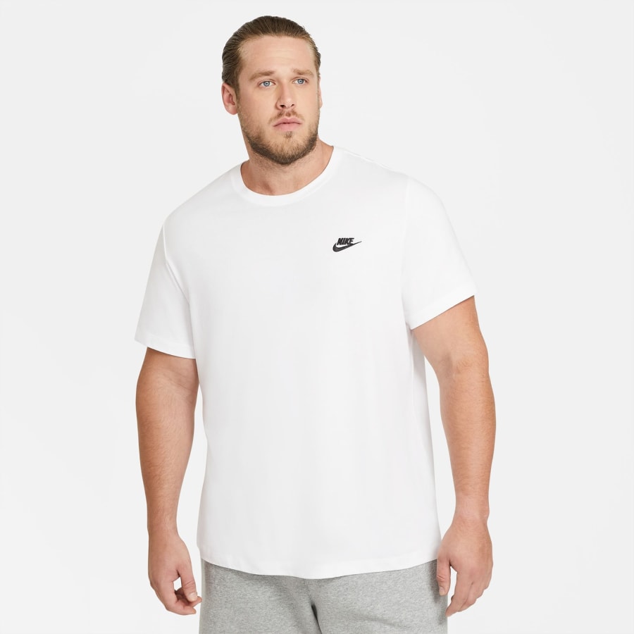 Image number 4 for Nike Crew Neck Club T Shirt White