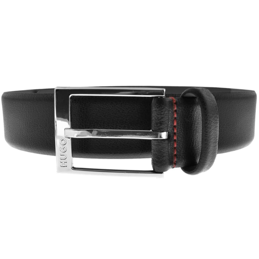 Image number 1 for HUGO Gellot Leather Belt Black