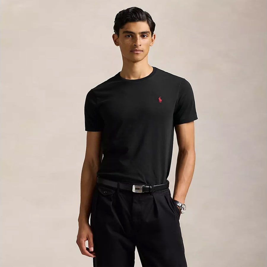 Image number 4 for Ralph Lauren Crew Neck T Shirt Black