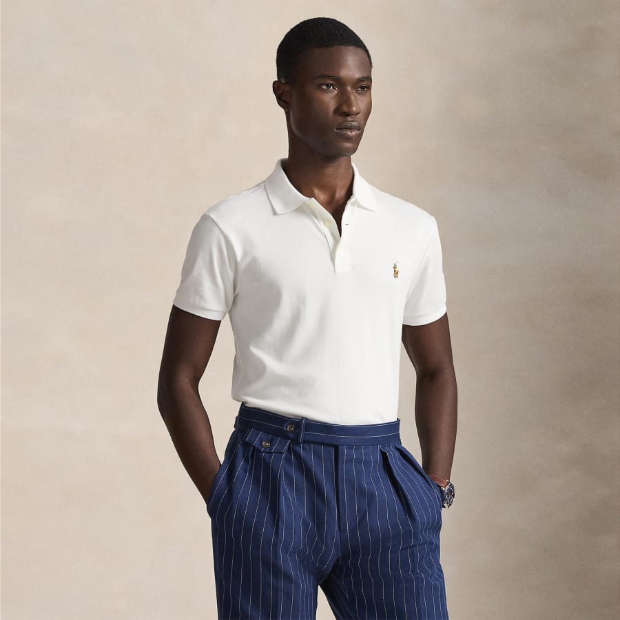 Image number 4 for Ralph Lauren Slim Fit Polo T Shirt White