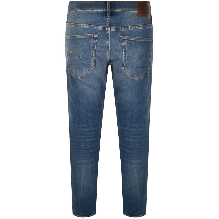 Image number 3 for G-Star 3301 Slim Fit Jeans Mid Wash Blue