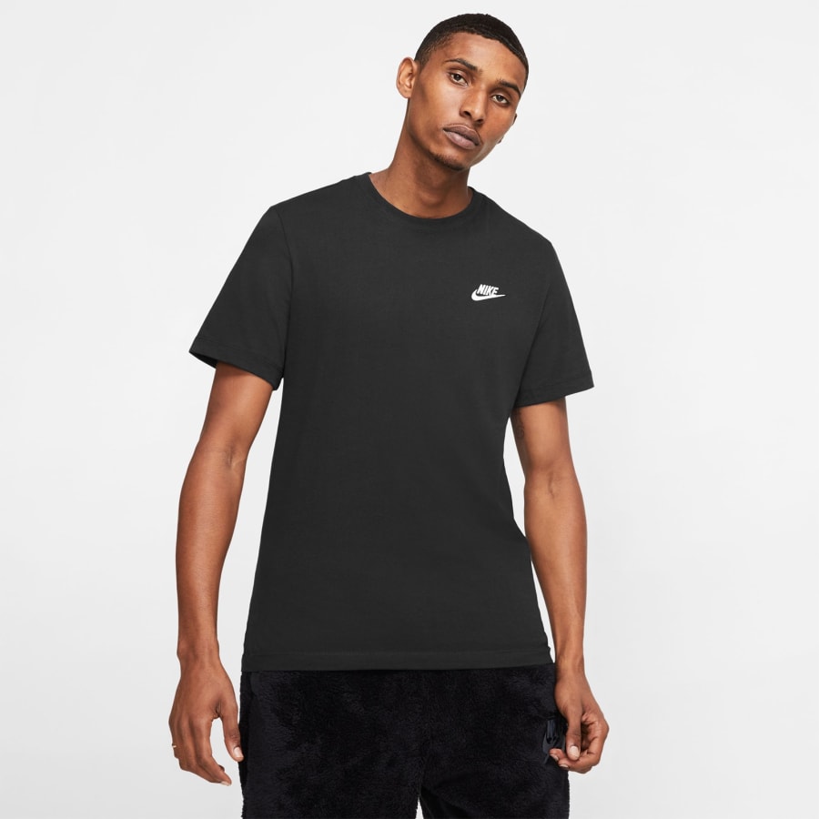 Image number 4 for Nike Crew Neck Club T Shirt Black