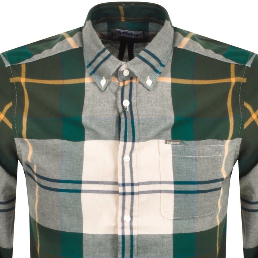Image number 2 for Barbour Glen Tartan Long Sleeved Shirt Green
