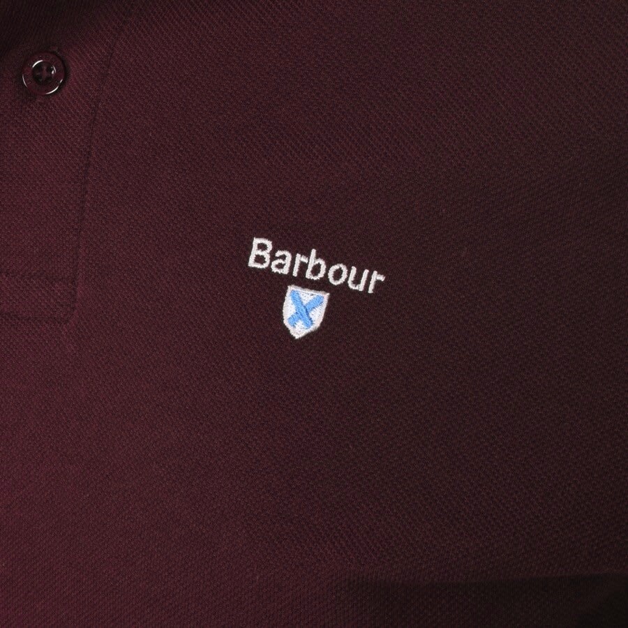 Image number 3 for Barbour Pique Polo T Shirt Ruby
