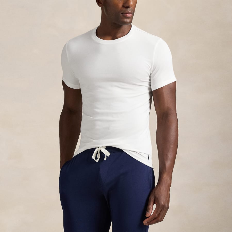 Image number 4 for Ralph Lauren 2 Pack Crew Neck T Shirts White