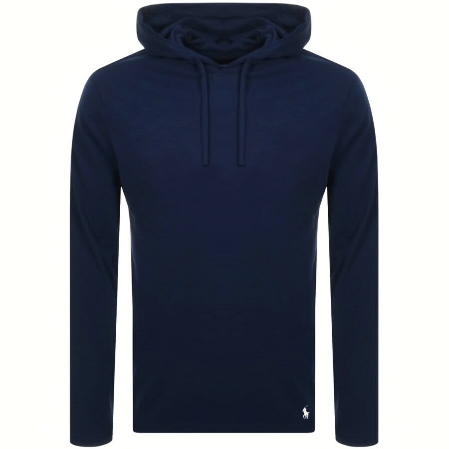 Image number 1 for Ralph Lauren Long Sleeved Hooded T Shirt Navy