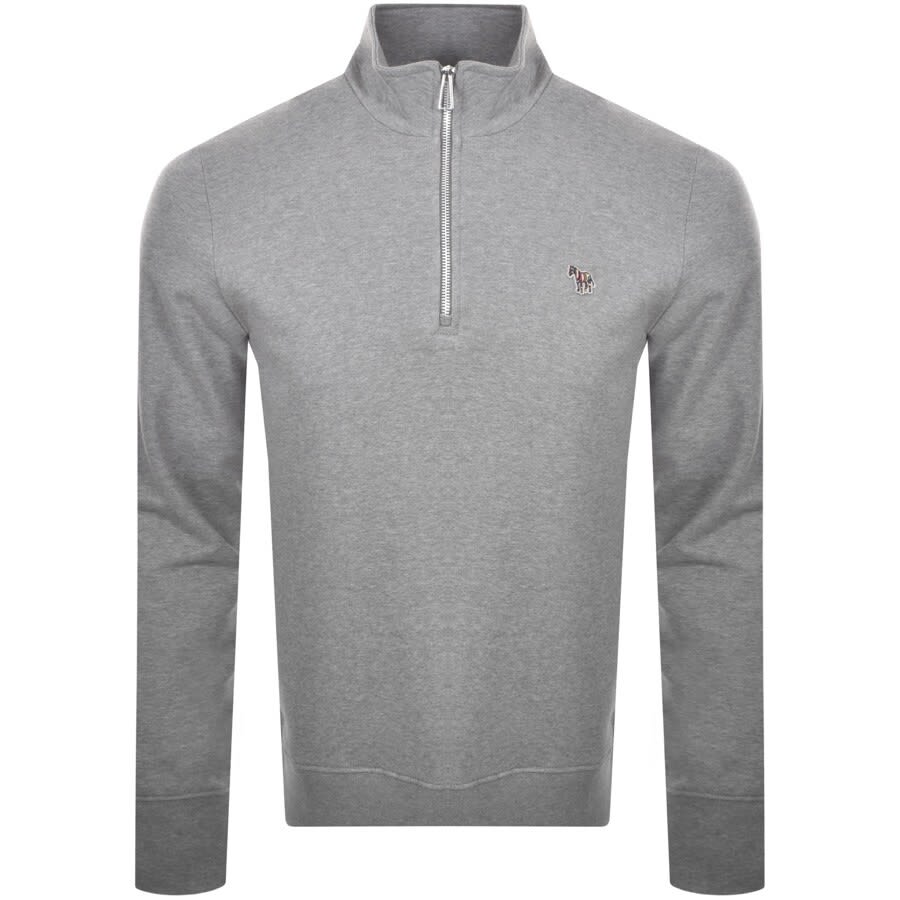 Image number 1 for Paul Smith Half Zip Sweatshirt Grey