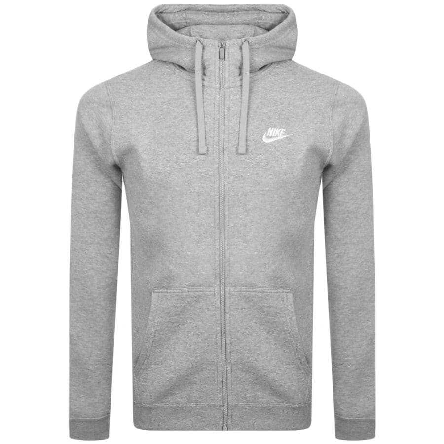 Image number 1 for Nike Club Logo Hoodie Grey