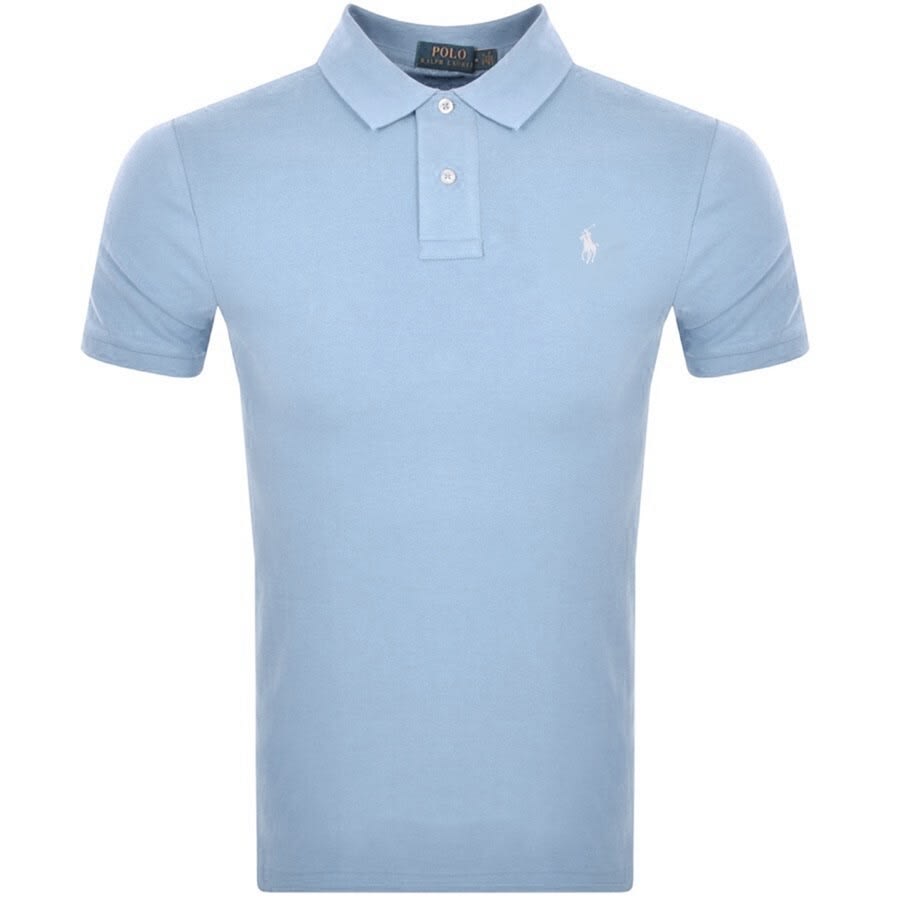 Image number 1 for Ralph Lauren Slim Fit Polo T Shirt Blue