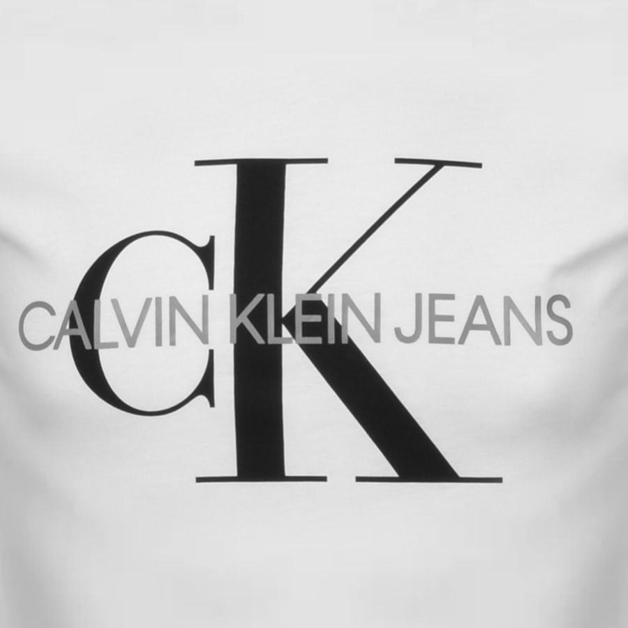 Image number 3 for Calvin Klein Jeans Monogram Slim Fit T Shirt White