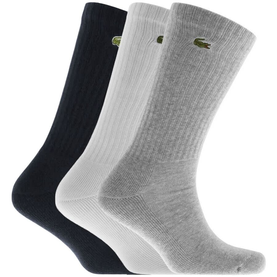 Image number 1 for Lacoste Logo 3 Pack Socks