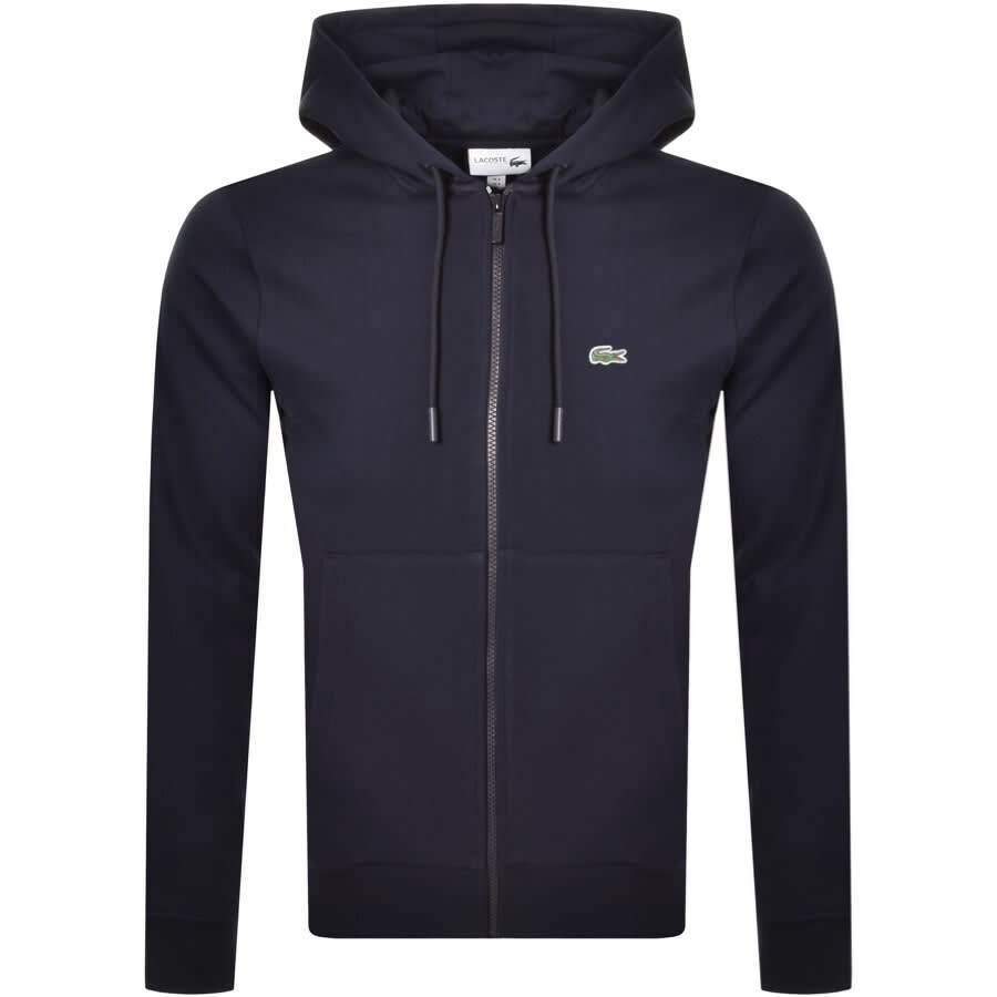Image number 1 for Lacoste Logo Full Zip Hoodie Navy