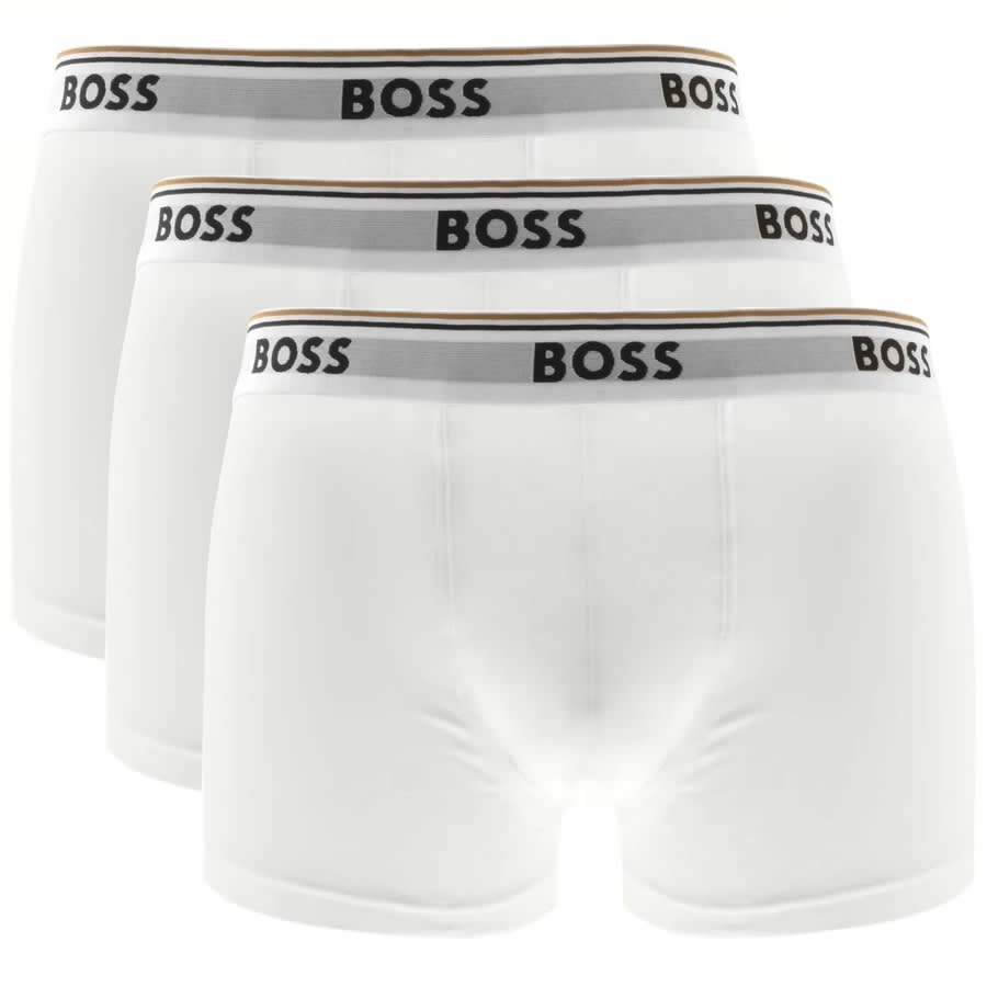 Image number 1 for BOSS Underwear 3 Pack Trunks White