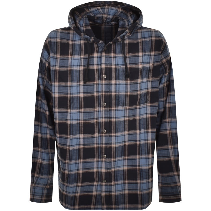 Image number 1 for Diesel S Dewny Hood Long Sleeved Shirt Black