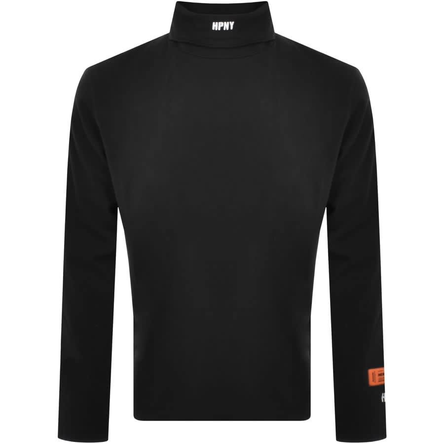 Image number 1 for Heron Preston HPNY Emblem Rollneck T Shirt Black