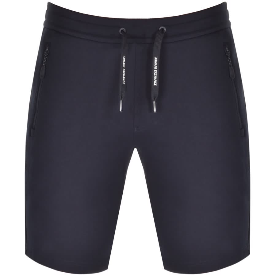 Image number 1 for Armani Exchange Logo Sweat Shorts Navy
