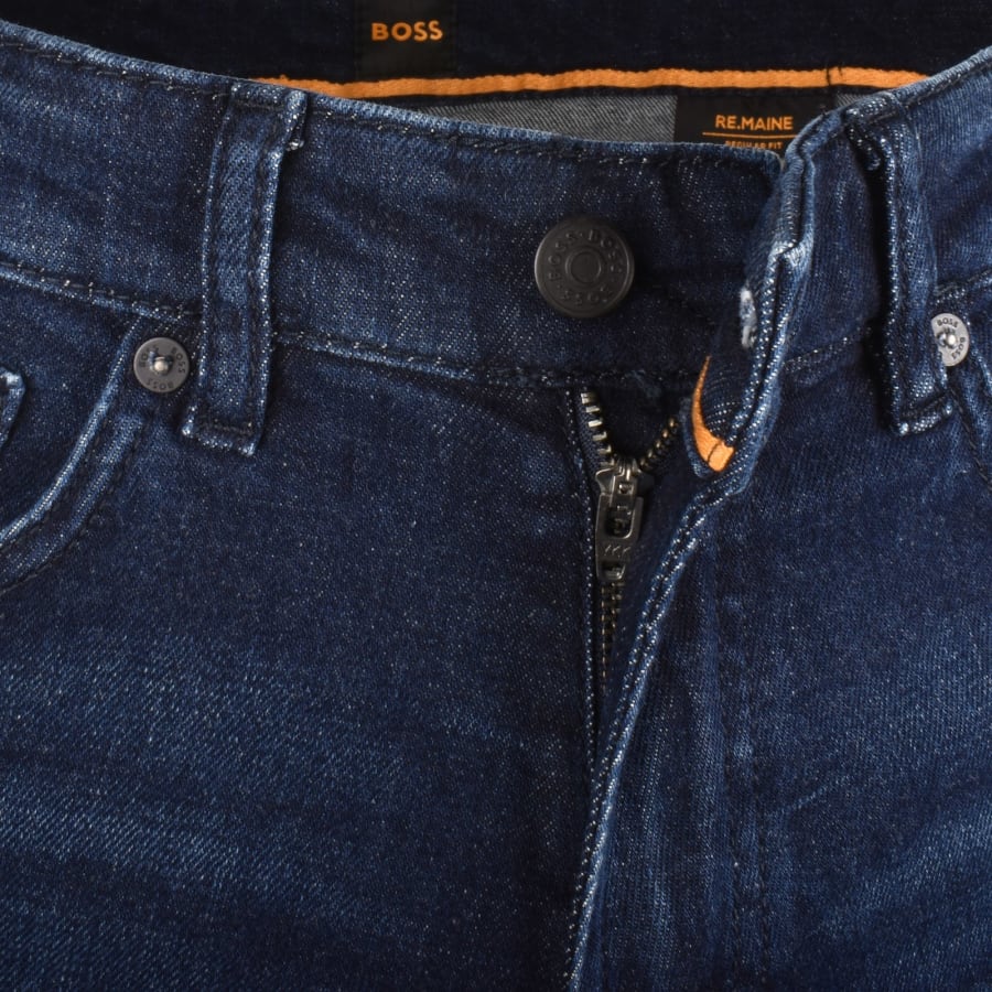 Image number 5 for BOSS Re Maine Regular Fit Dark Wash Jeans Blue