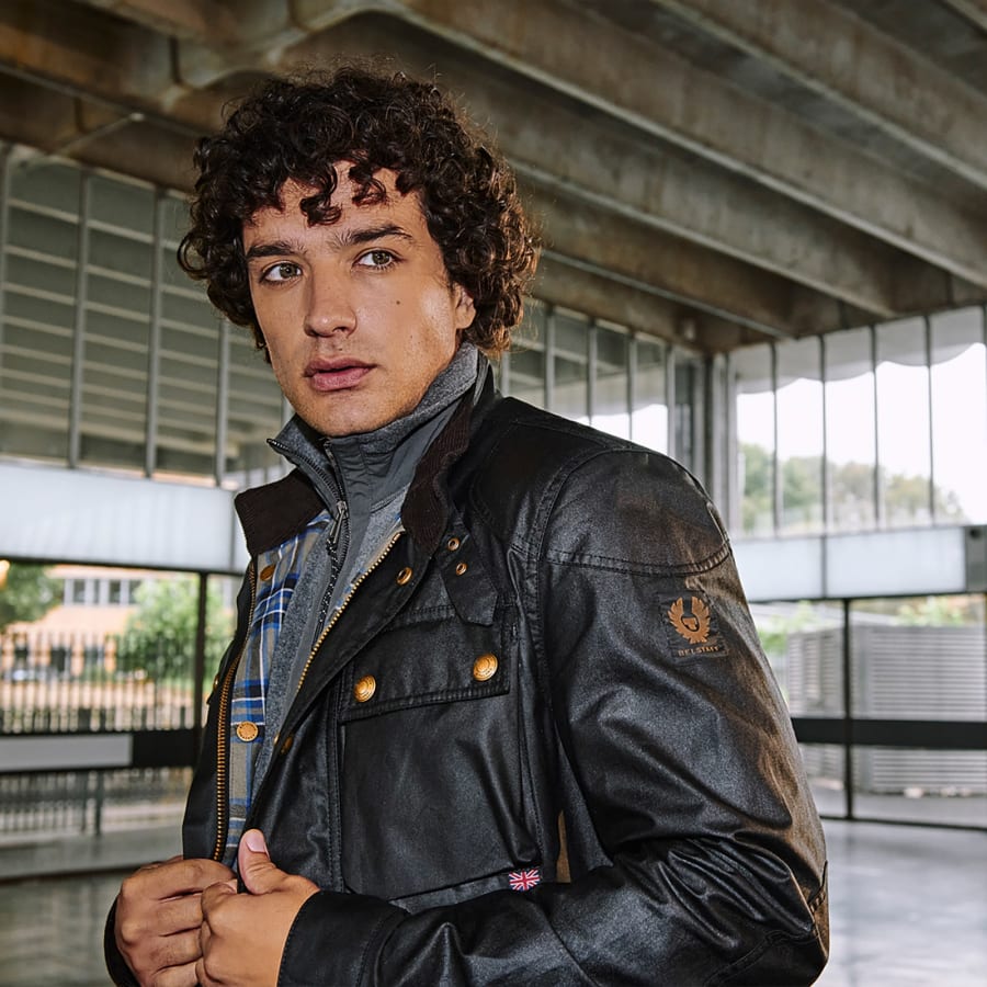 Image number 4 for Belstaff Racemaster Waxed Jacket Black