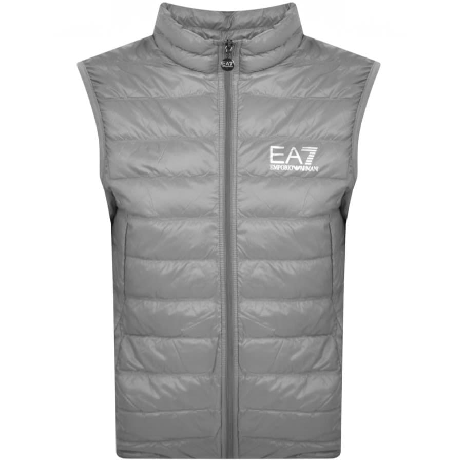 Image number 1 for EA7 Emporio Armani Quilted Gilet Grey