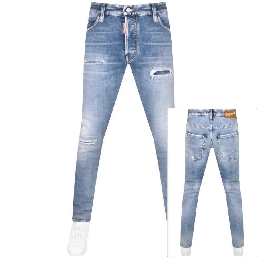Image number 1 for DSQUARED2 Skater Slim Fit Jeans Blue