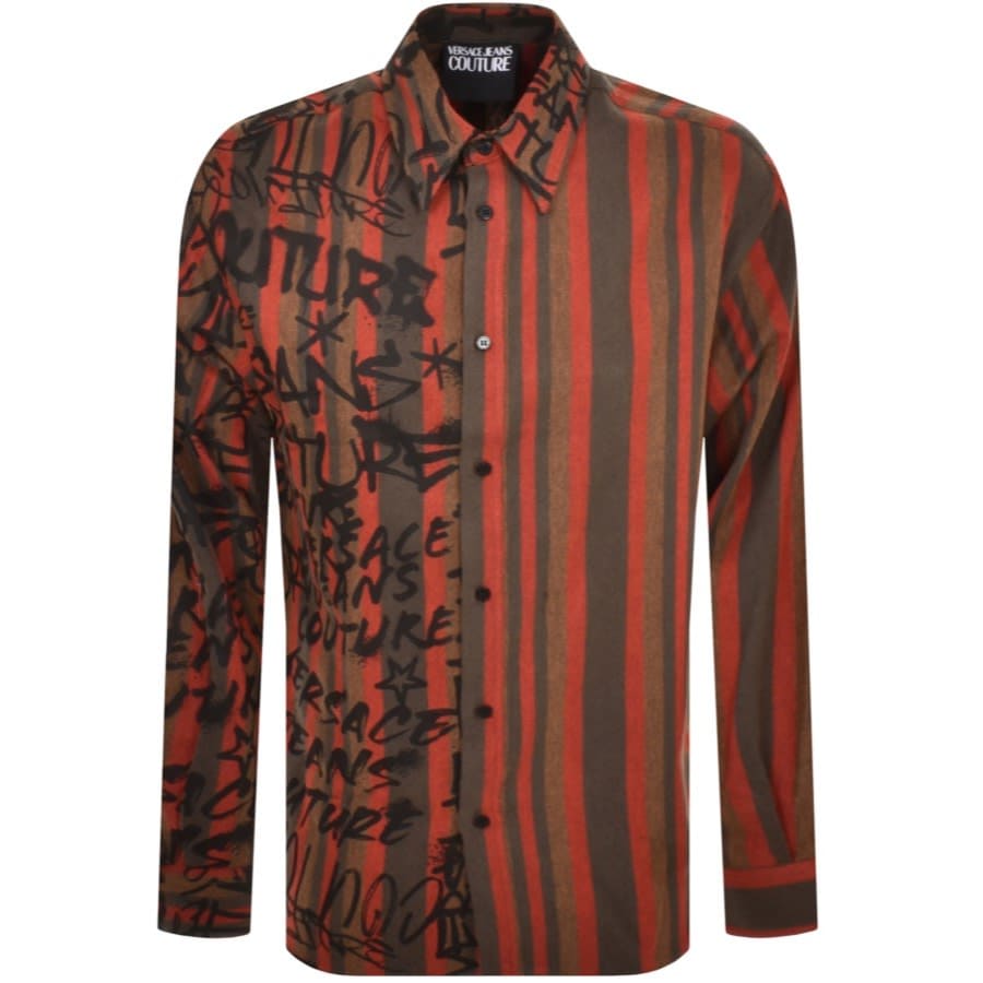 Image number 1 for Versace Jeans Couture Long Sleeve Shirt Khaki