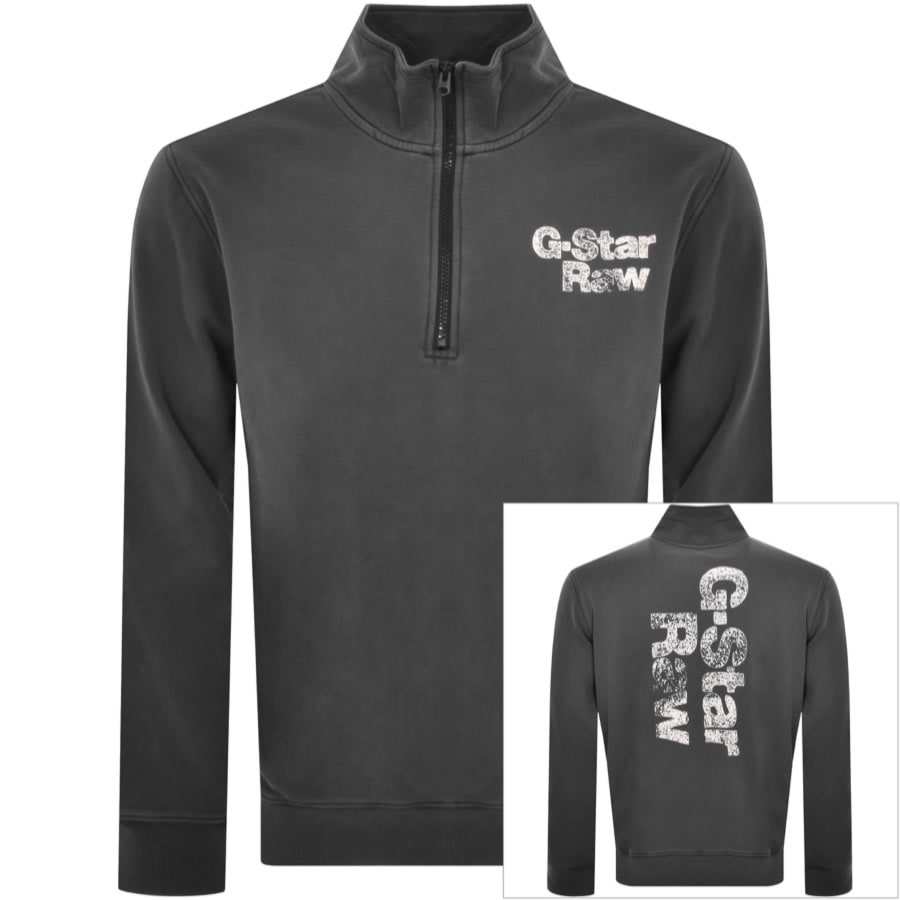 Image number 1 for G-Star Painted Logo Skipper Sweatshirt Grey