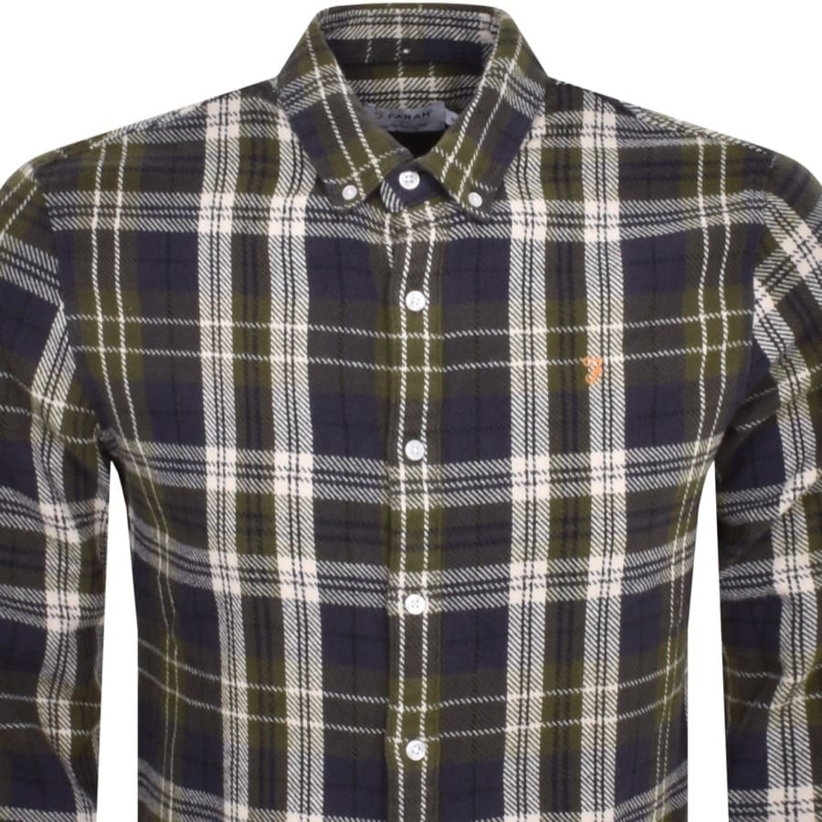 Image number 2 for Farah Greenwood Long Sleeve Shirt Green