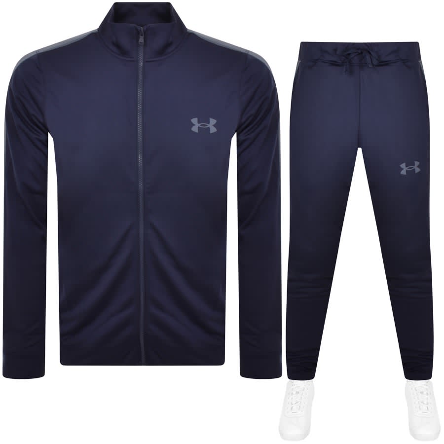Image number 1 for Under Armour Rival Knit Tracksuit Navy