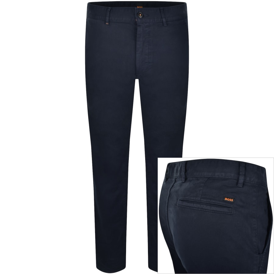 Image number 1 for BOSS Schino Slim Chinos Navy
