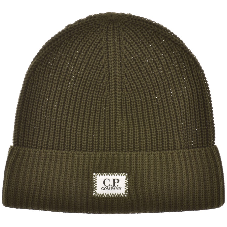 Image number 1 for CP Company Goggle Beanie Hat Khaki