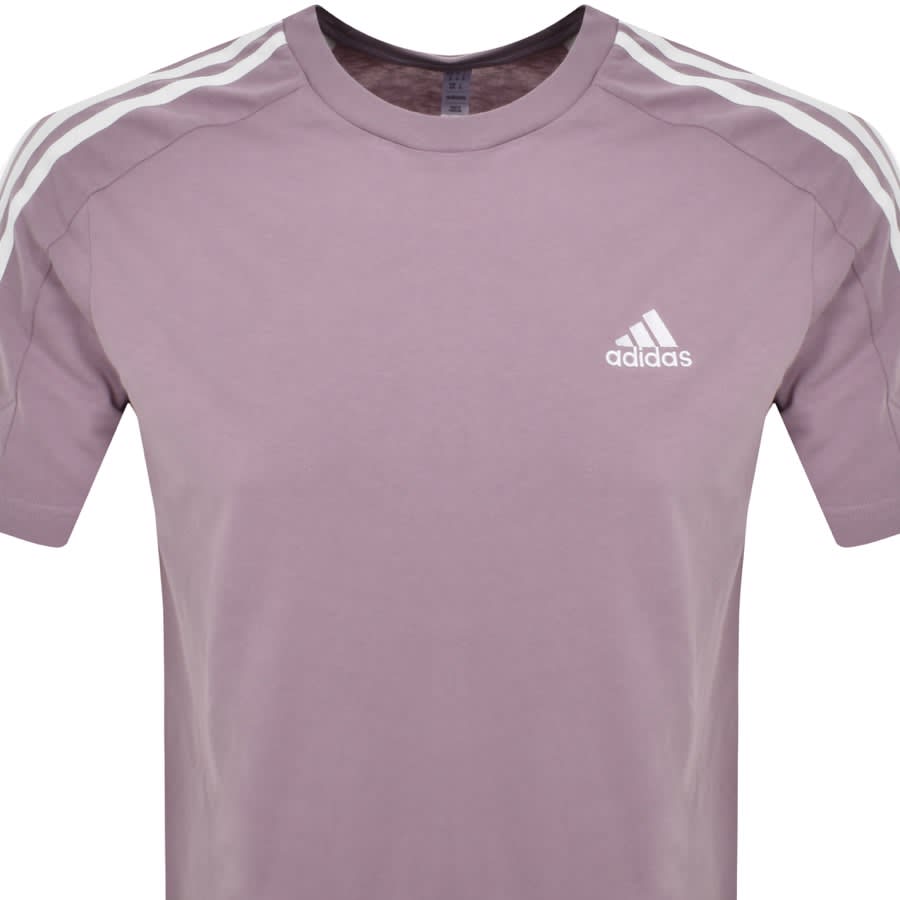 Image number 2 for adidas Sportswear 3 Stripes T Shirt Lilac