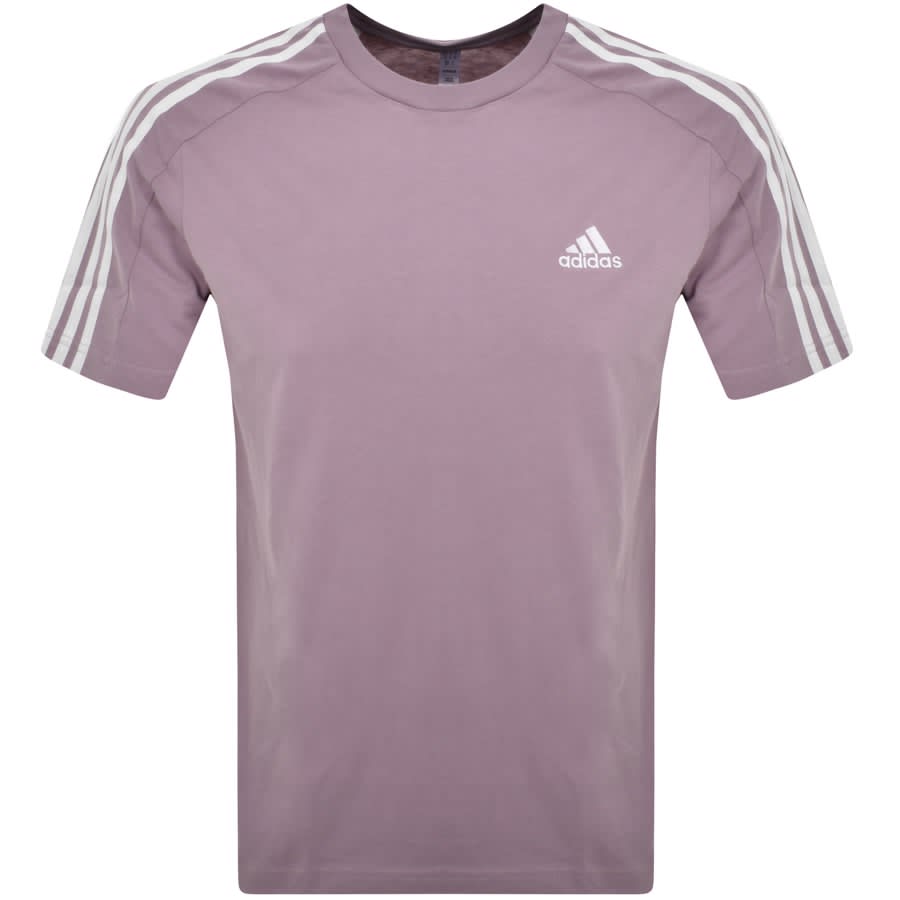 Image number 1 for adidas Sportswear 3 Stripes T Shirt Lilac