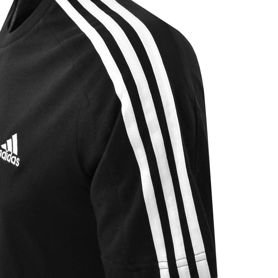 Image number 3 for adidas Essentials 3 Stripe T Shirt Black