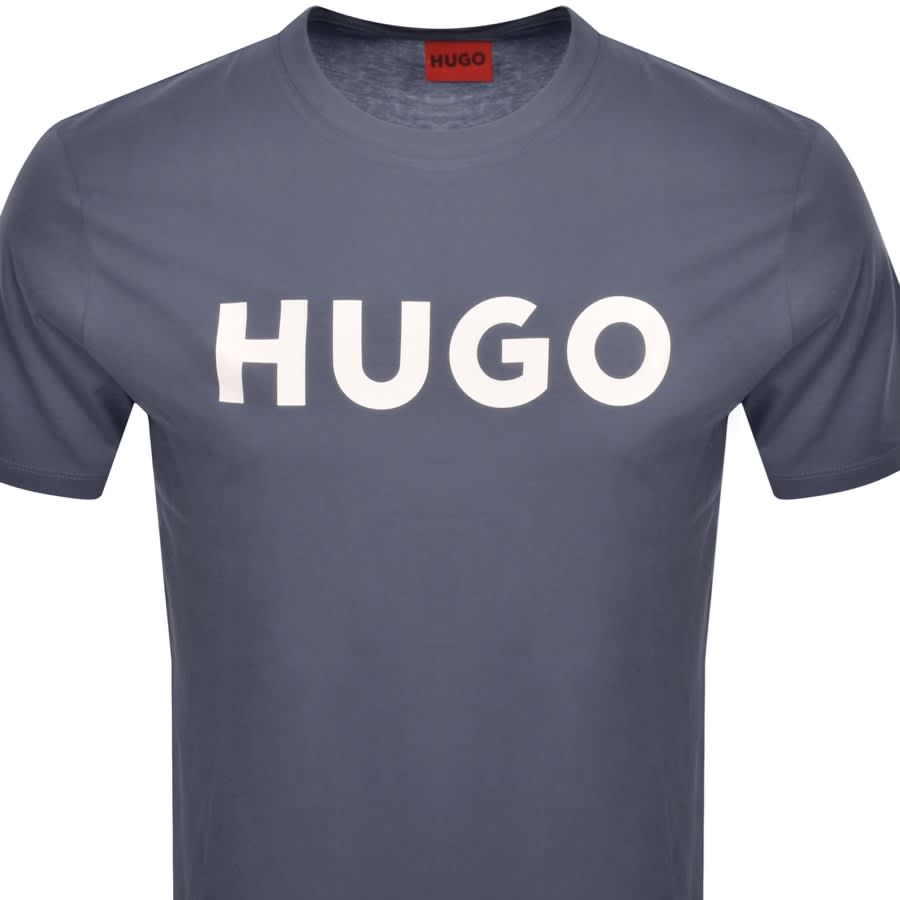 Image number 2 for HUGO Dulivio Crew Neck T Shirt Blue