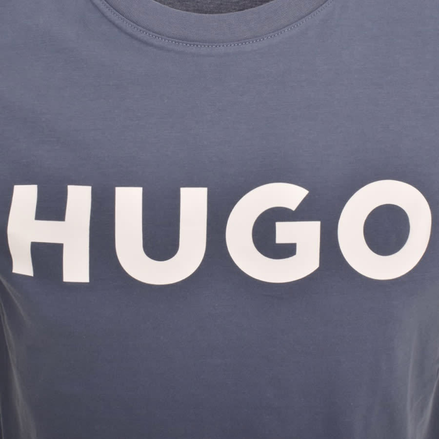 Image number 3 for HUGO Dulivio Crew Neck T Shirt Blue