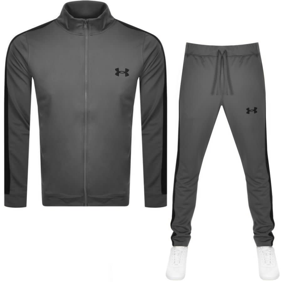 Image number 1 for Under Armour Rival Knit Tracksuit Grey