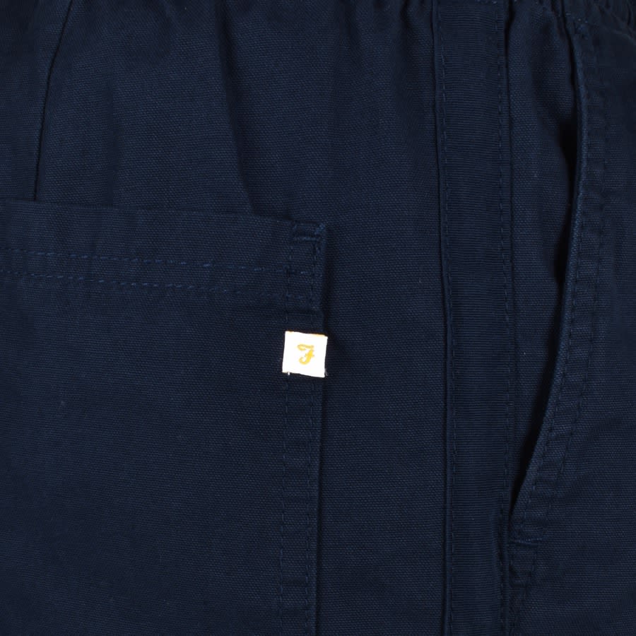 Image number 3 for Farah Vintage Mayhew Canvas Shorts Navy