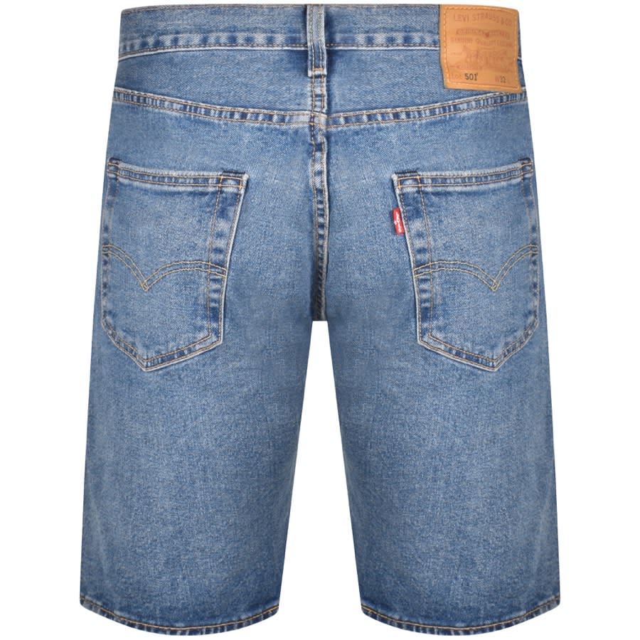 Image number 2 for Levis Original Fit 501 Denim Shorts Blue