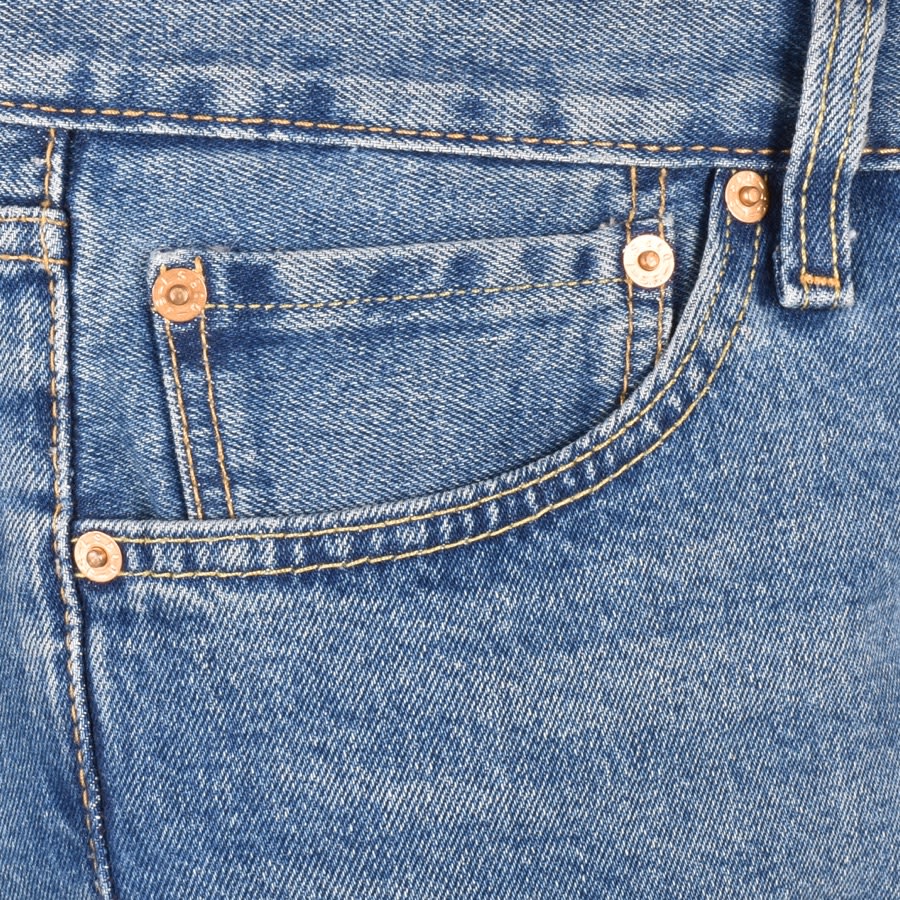 Image number 4 for Levis Original Fit 501 Denim Shorts Blue