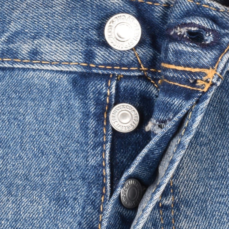 Image number 5 for Levis Original Fit 501 Denim Shorts Blue