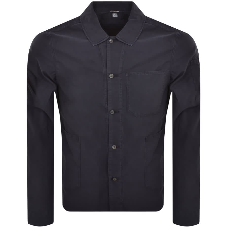 CP Company Ottoman Workwear Overshirt Navy | Mainline Menswear