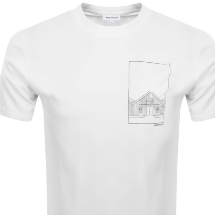 Image number 2 for Norse Projects Print T Shirt White